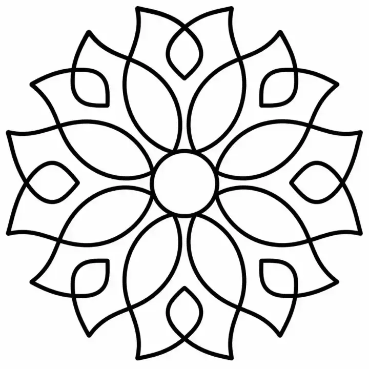 Molde de flor geométrica para sousplat