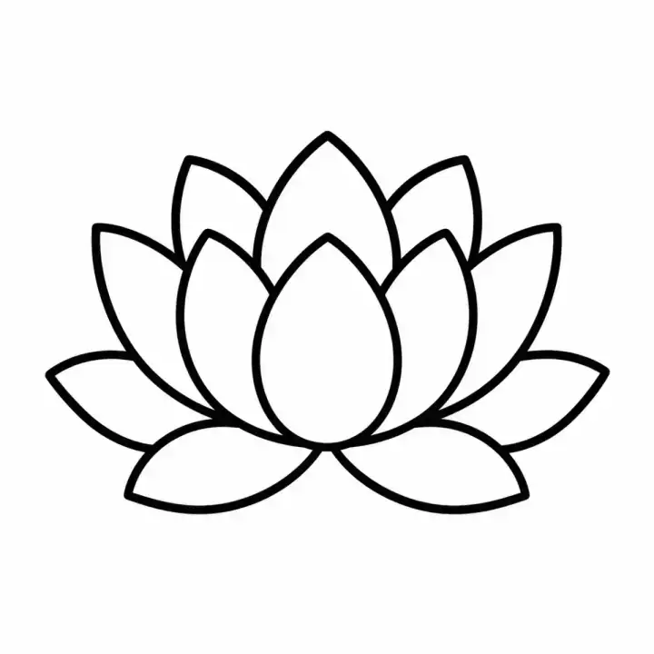 Molde de flor de lótus para aplicação em tela